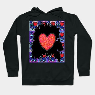 love,red,heart 2 Hoodie